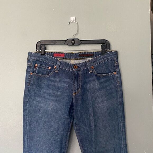 AG Adriano Goldschmied The Club Dark Wash Flare Jeans 31R - Picture 2 of 10
